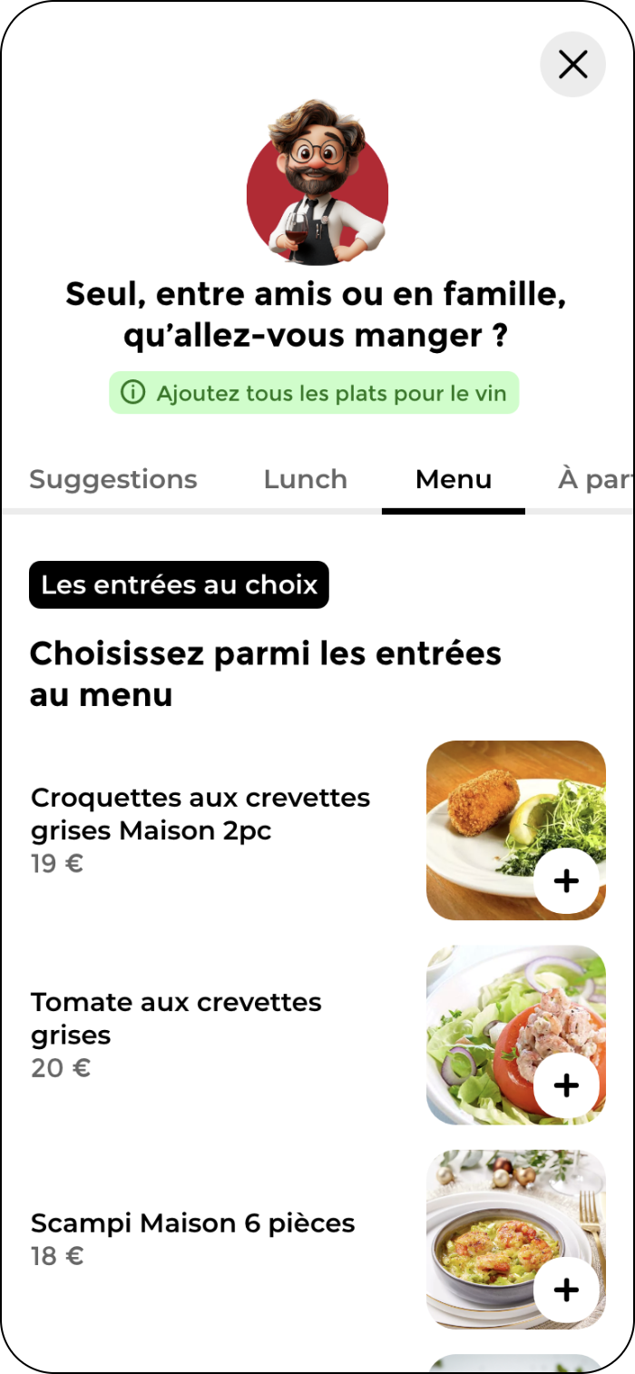 Aisommelier - selection plat